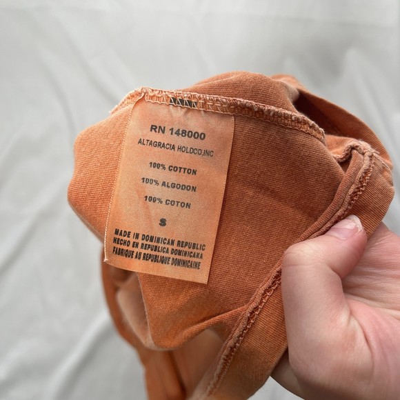 Alta Gracia 100% Cotton Soft Washed Orange Texas Longhorns Graphic Tee - Picture 6 of 6